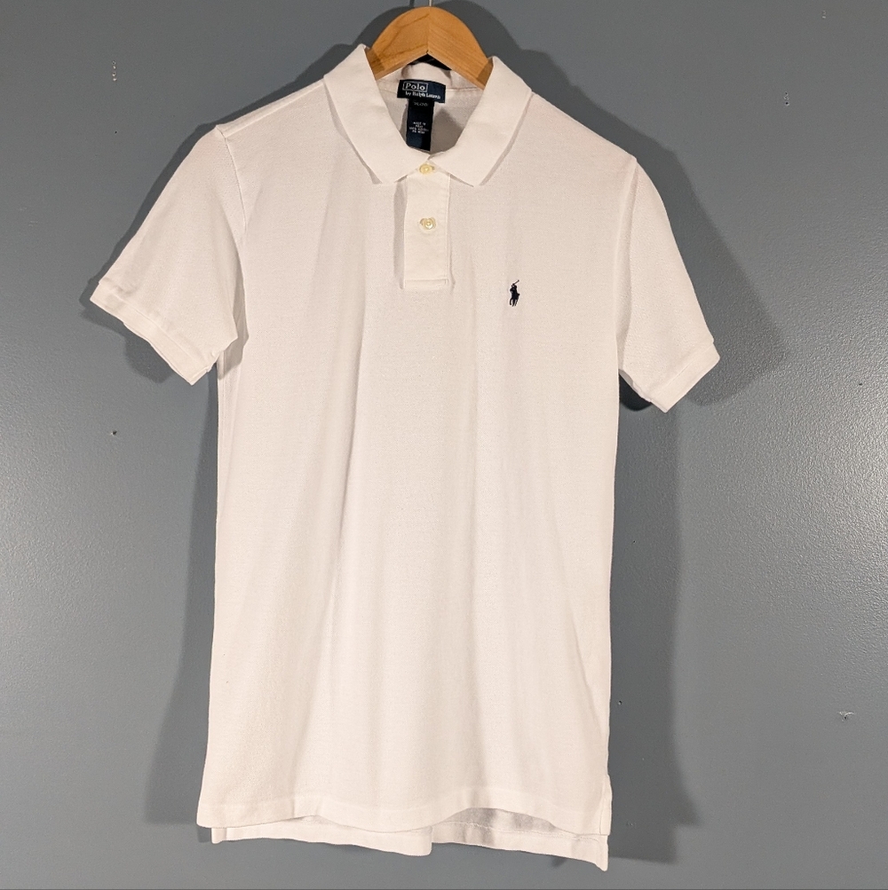 ❤️ Polo by Ralph Lauren White Polo Short Sleeve Collar Shirt Size XL 20 - Picture 1 of 7